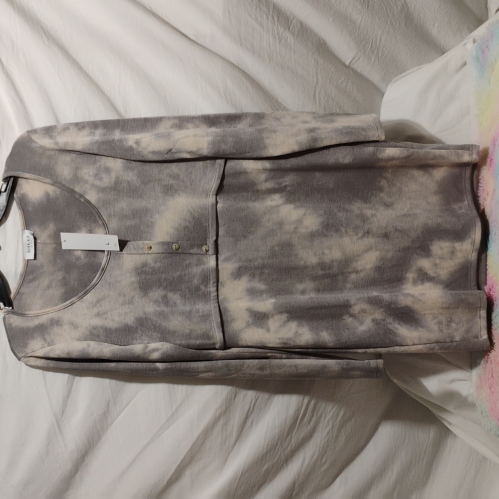 (D-16) NWT GILLI Tye Dye Fleece Lined Dress/Tunic Sz.L